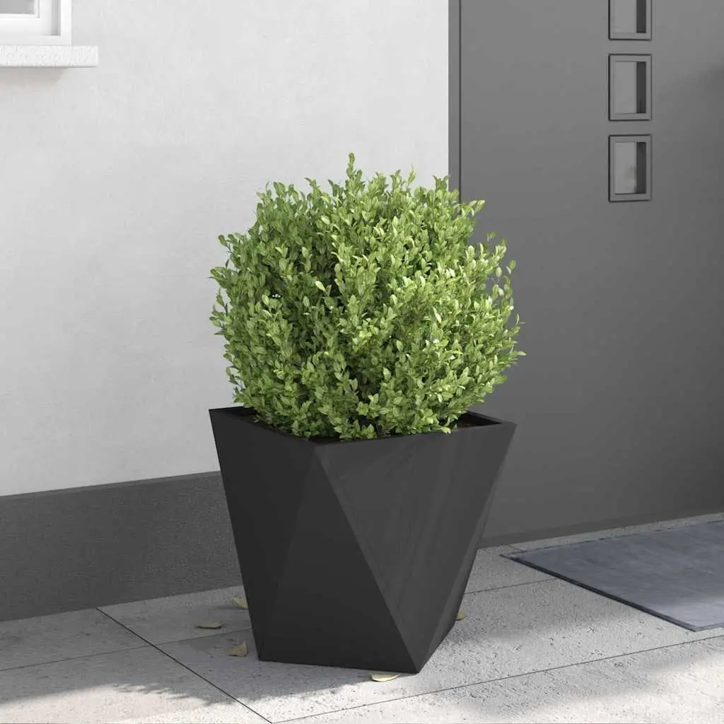 Steel Garden Planter Box Outdoor Patio 40x40x40cm Black