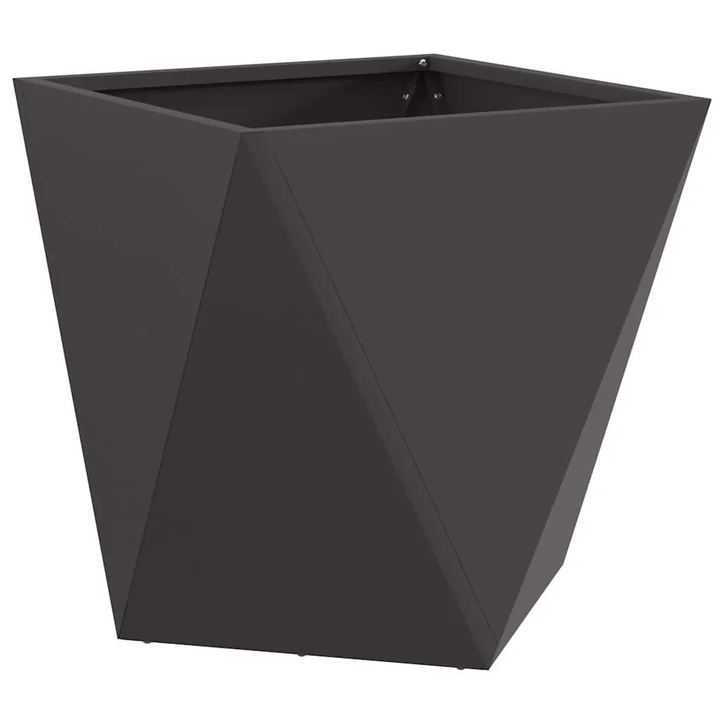 Steel Garden Planter Box Outdoor Patio 40x40x40cm Black