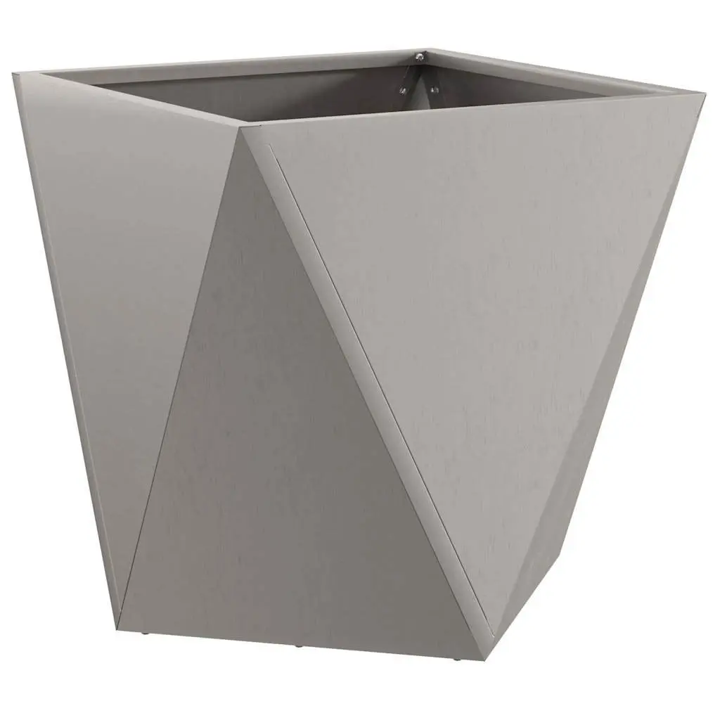 Garden Planter Outdoor Use Set of 2 Brown Steel Weathering Box