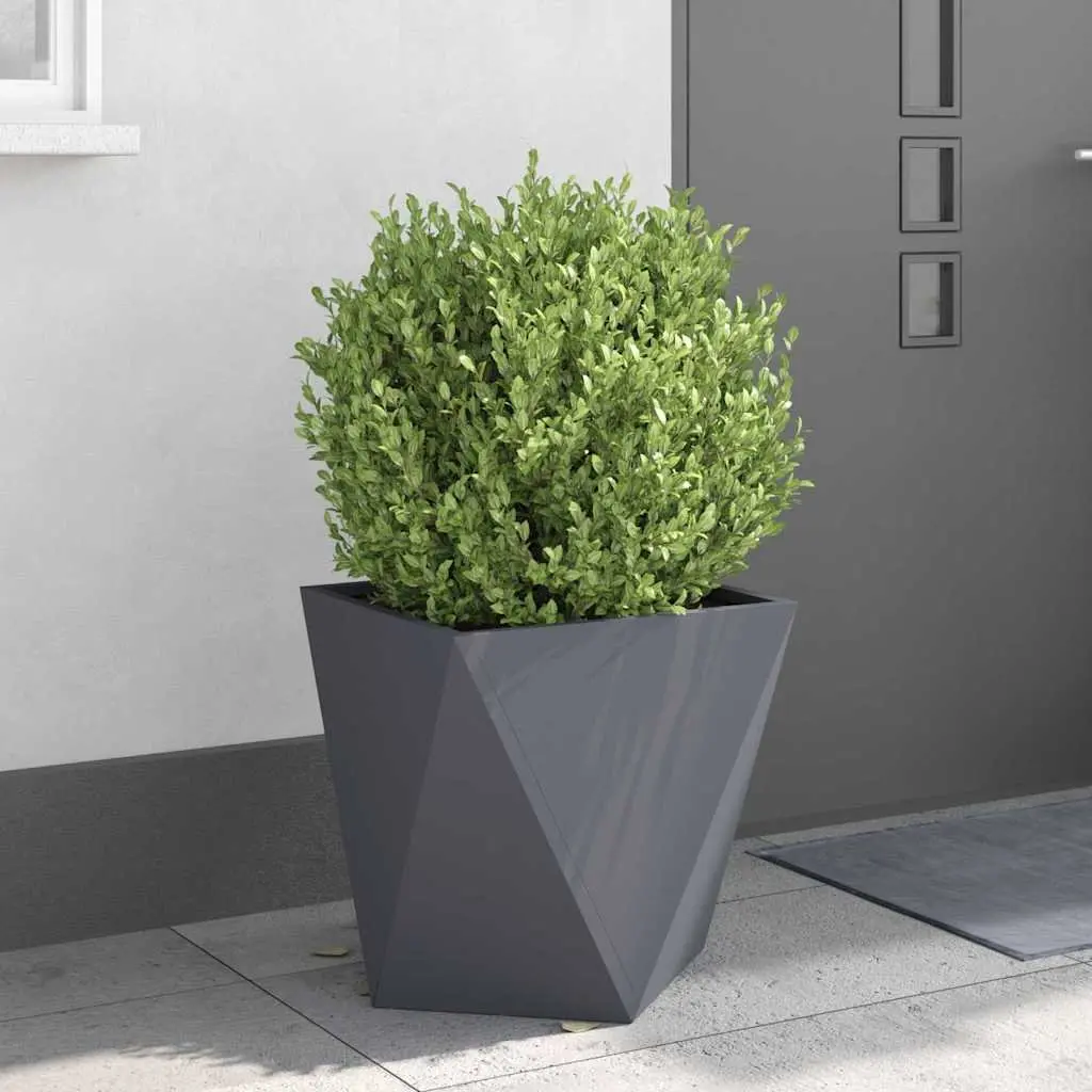 Steel Planter Box Outdoor Garden 50x50x50cm Anthracite Set
