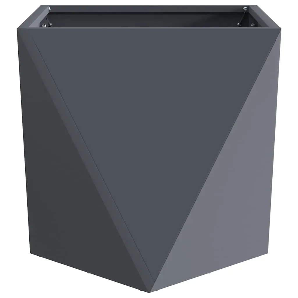 Steel Planter Box Outdoor Garden 50x50x50cm Anthracite Set