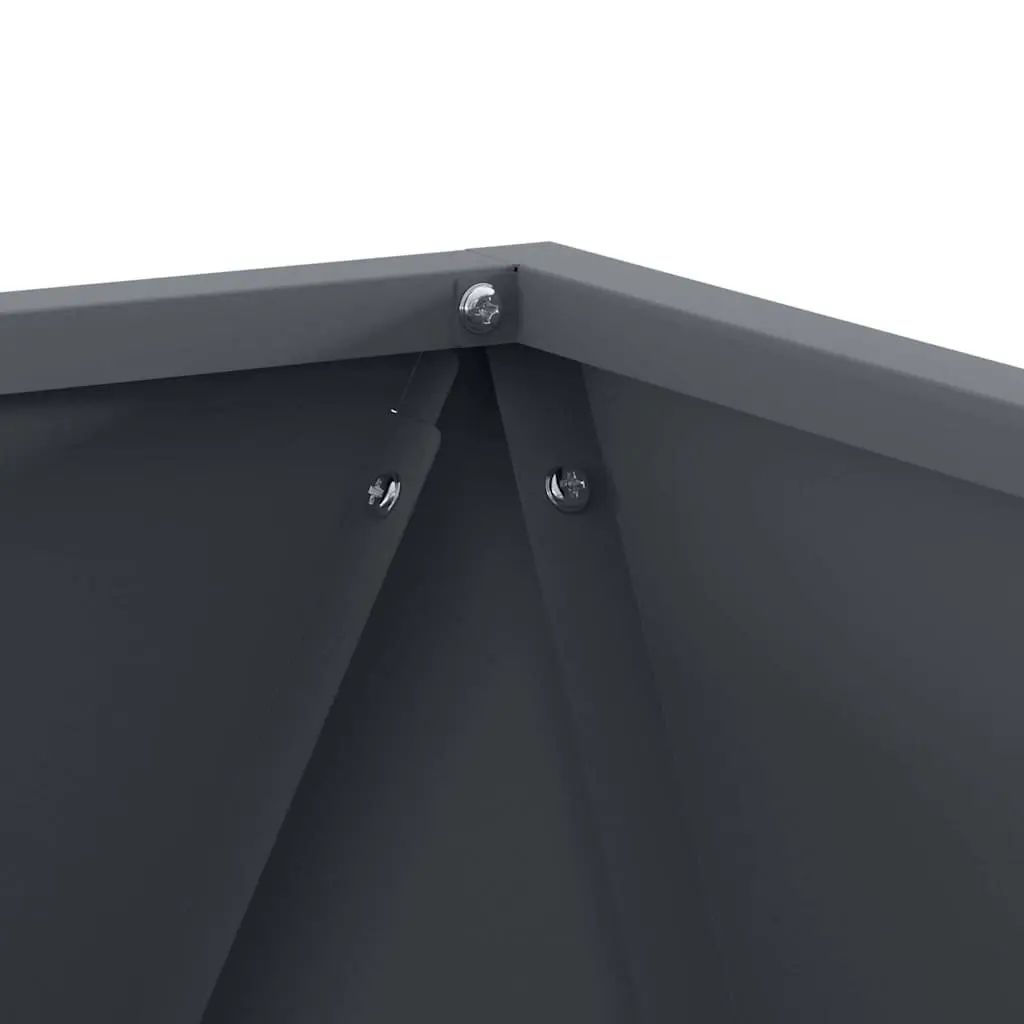 Steel Planter Box Outdoor Garden 50x50x50cm Anthracite Set