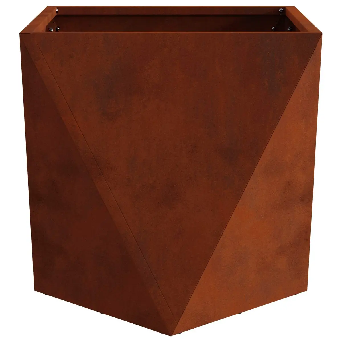 Garden Planter Set 2 pcs Steel Outdoor Pot Box 50 x 50 x 50 cm Terrace