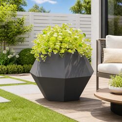 Steel Garden Planter Box - 100x100x80cm Dimensions, Black
