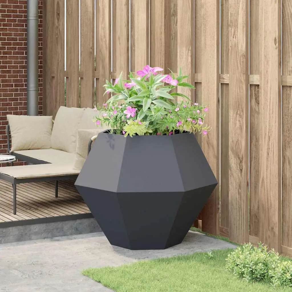 Steel Rectangular Garden Planter Outdoor Patio Terrace Planter Anthracite
