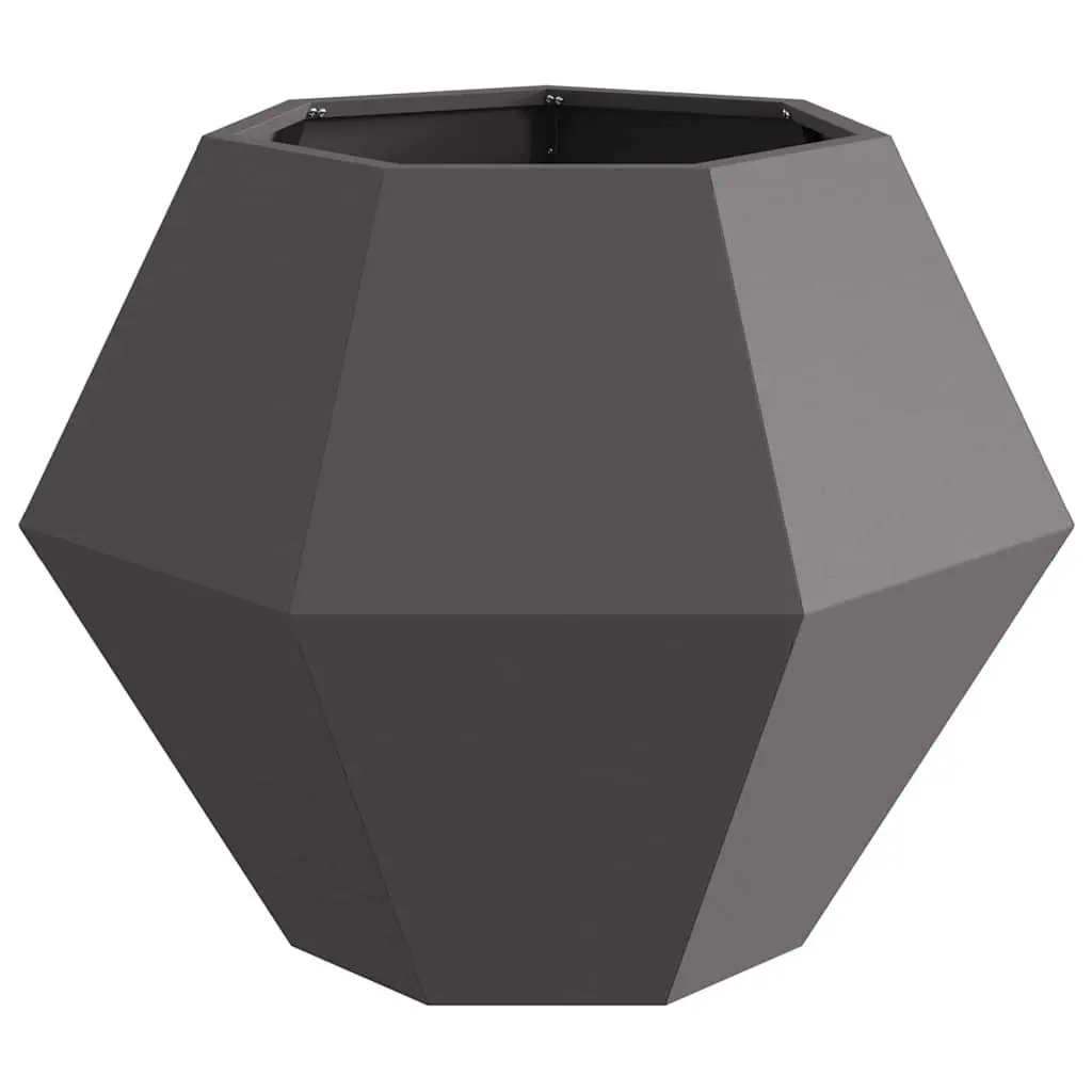 Garden Planter 2 pcs Black 75 x 75 x 60 cm Rectangular Outdoor Pots Terrace