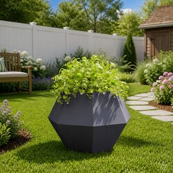 Garden Planter Dimensions: 75 x 75 x 60 cm Steel Anthracite