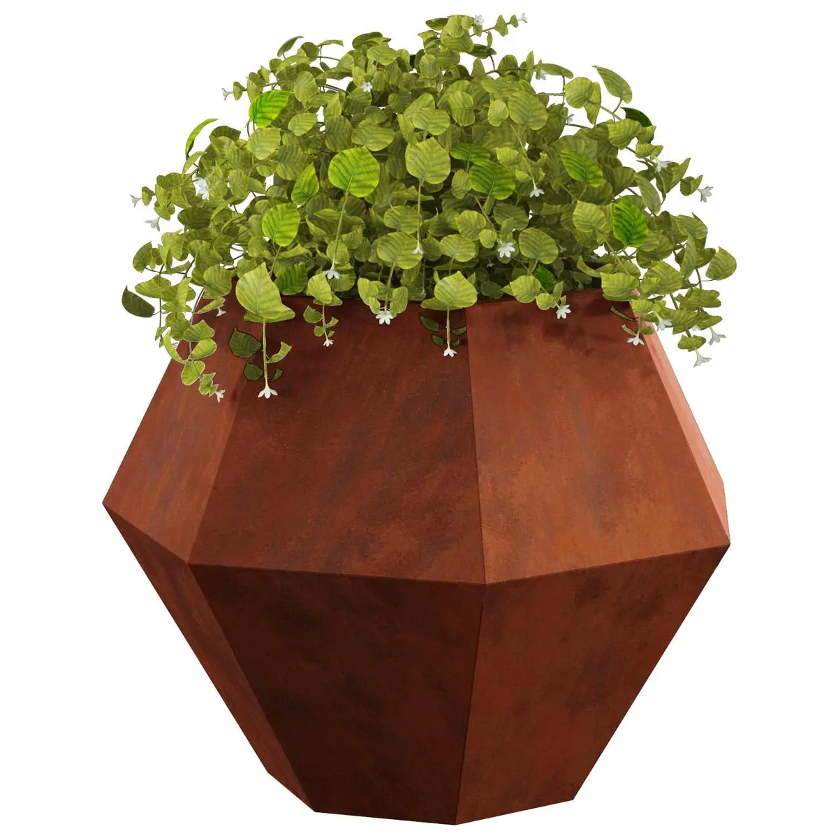 2 pcs Rectangular Steel Garden Pots