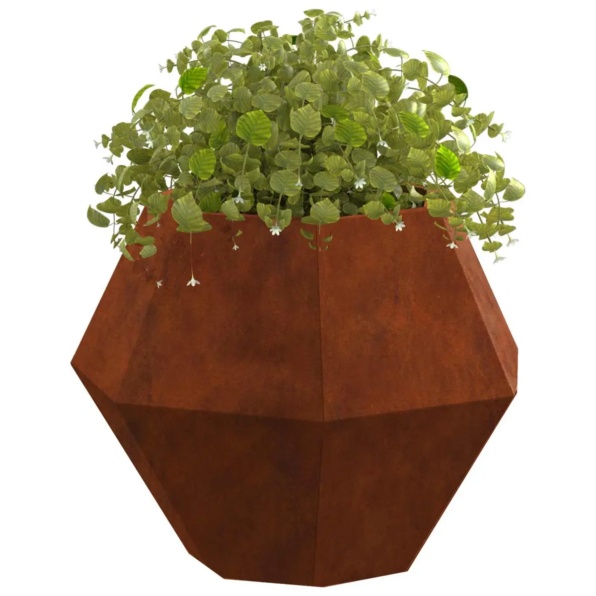 Rectangular Garden Planters 50x50x40cm Steel Set of 2