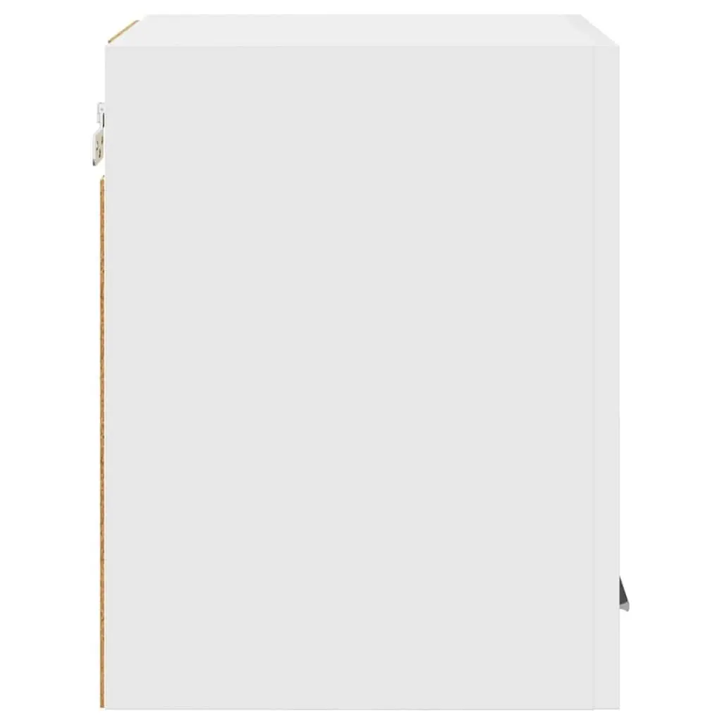 Hanging Kitchen Cabinet with Door White Modern Storage Engineered Wood 30 x 31 x 40 cm