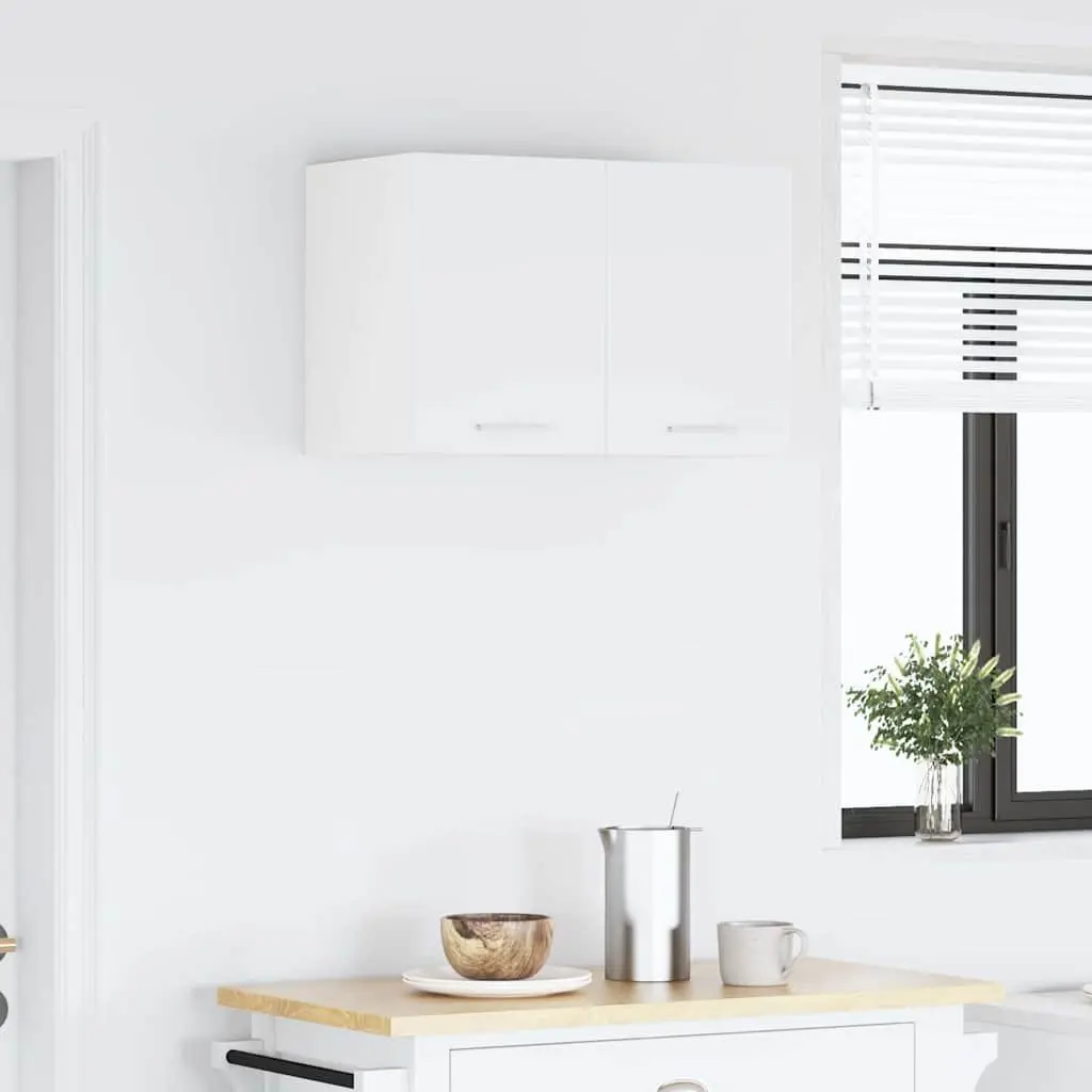 Hanging Kitchen Cabinet White Modern Storage Engineered Wood 30 x 31 x 40 cm