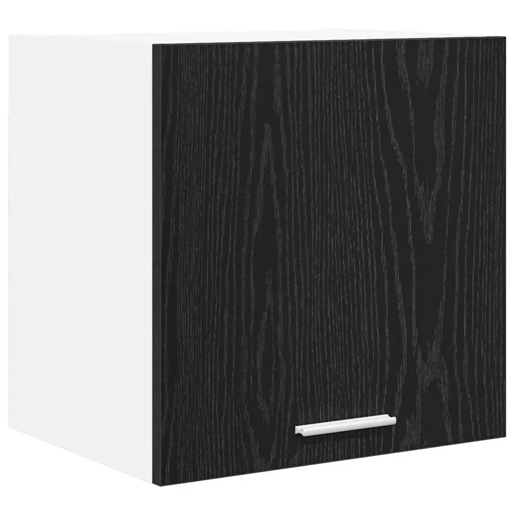 Kitchen Hanging Cabinet Black Oak White Modern 2 Piece Storage Organiser