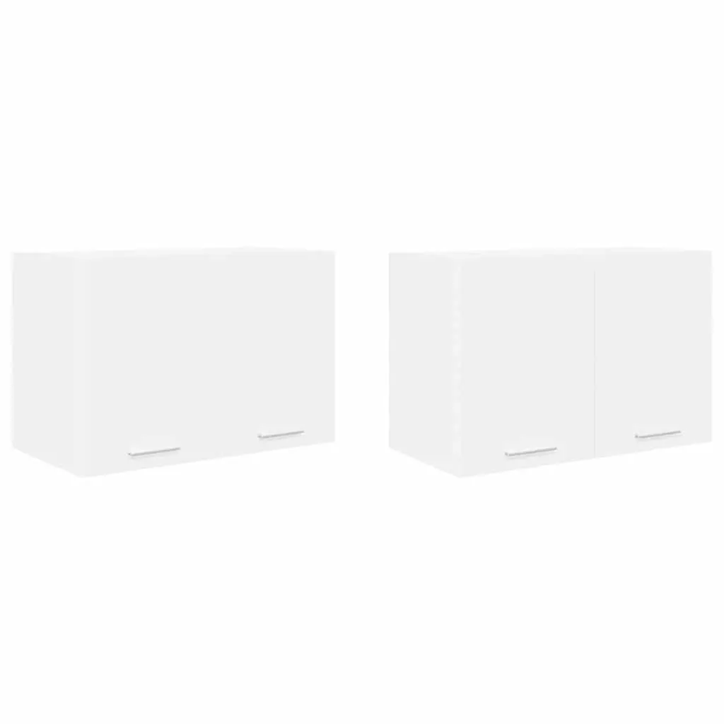 Hanging Kitchen Cabinet Set 2 Piece White Modern Storage Cupboard 60x31x40cm