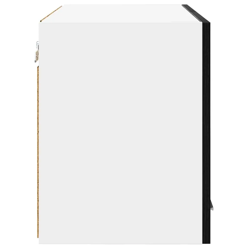 Hanging Kitchen Cabinet Black Oak White 60x31x40 cm Modern Storage Furniture 2 Piece