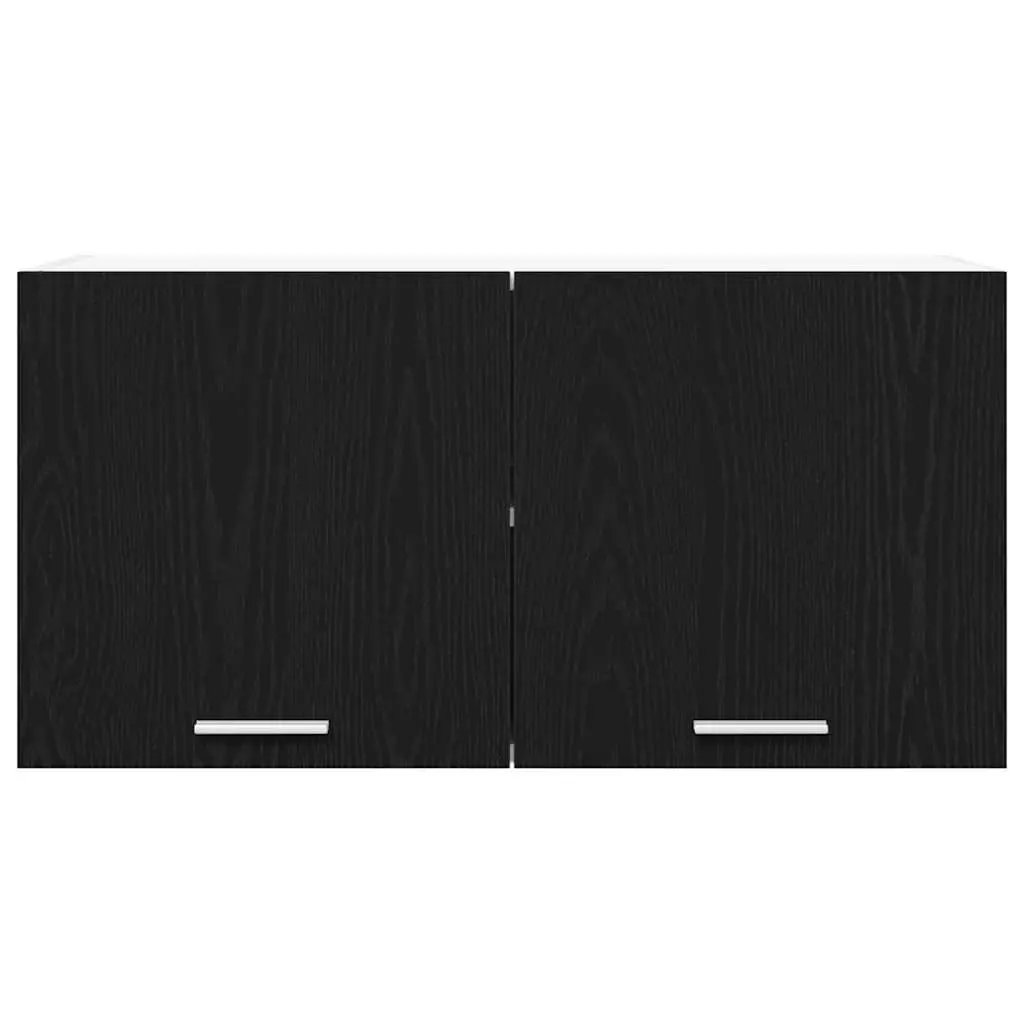 Hanging Kitchen Cabinet Black Oak Modern Storage 80 x 31 x 40 cm