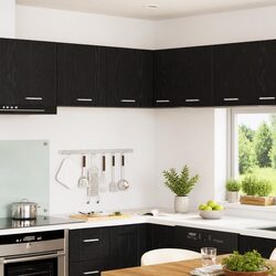 Hanging Kitchen Cabinet Specifications: 57x57x40cm Black Oak/White