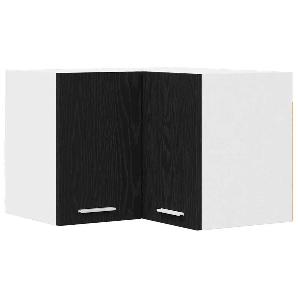 Hanging Kitchen Cabinet Wall Mount Black Oak White 57x57x40cm