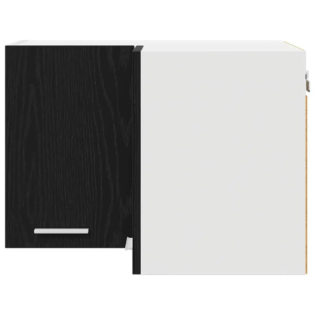 Hanging Kitchen Cabinet Wall Mount Black Oak White 57x57x40cm