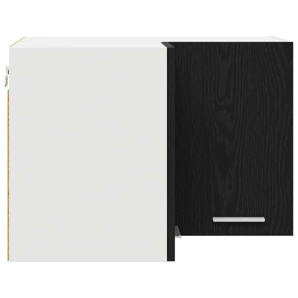 Hanging Kitchen Cabinet Wall Mount Black Oak White 57x57x40cm
