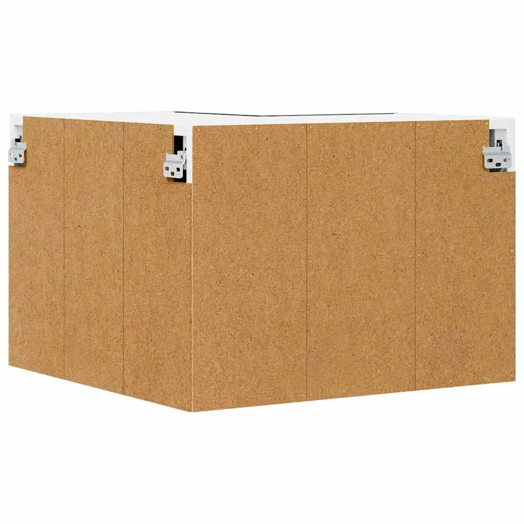 Hanging Kitchen Cabinet Wall Mount Black Oak White 57x57x40cm