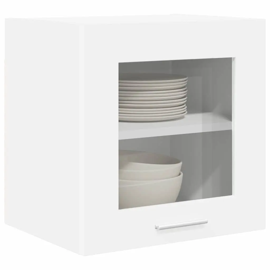 Hanging Kitchen Cabinet with Door White Storage Engineered Wood 40 x 31 x 40 cm
