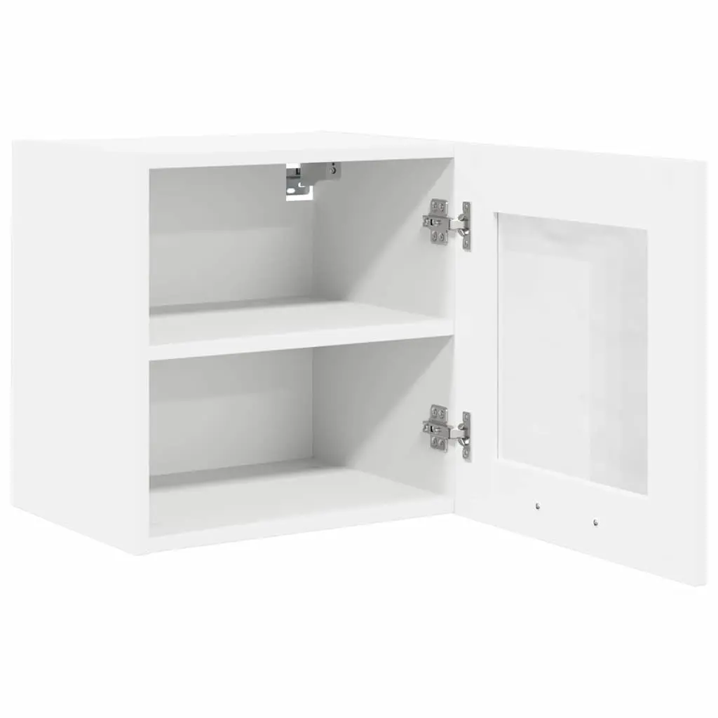 Hanging Kitchen Cabinet with Door White Storage Engineered Wood 40 x 31 x 40 cm