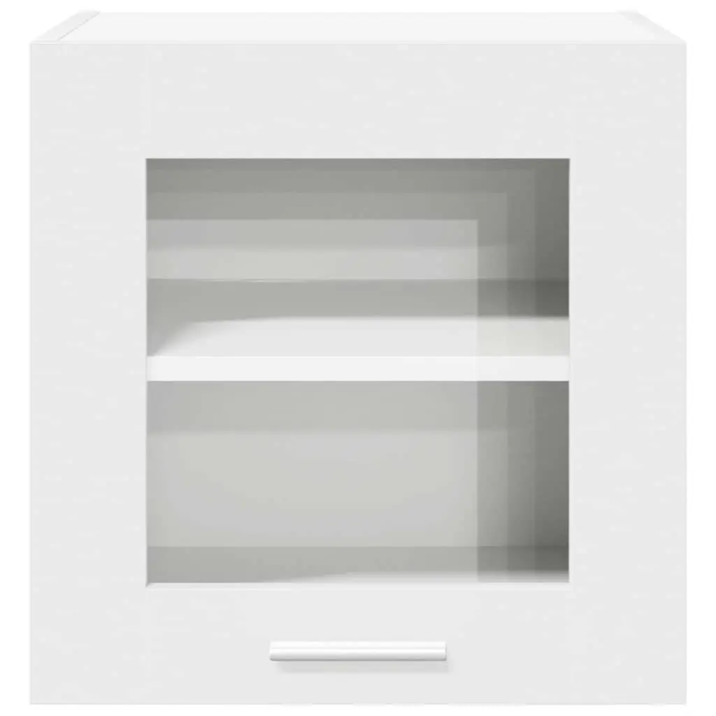 Hanging Kitchen Cabinet with Door White Storage Engineered Wood 40 x 31 x 40 cm
