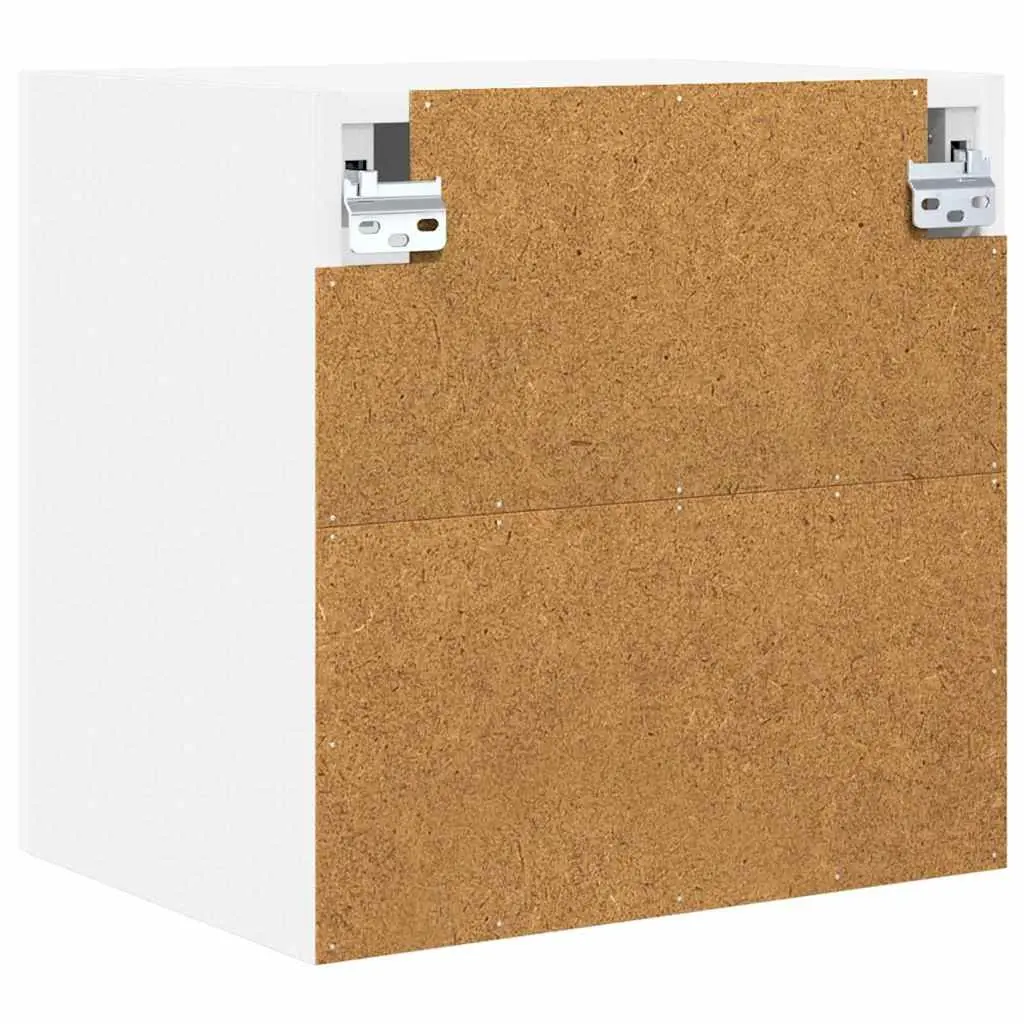 Hanging Kitchen Cabinet with Door White Storage Engineered Wood 40 x 31 x 40 cm