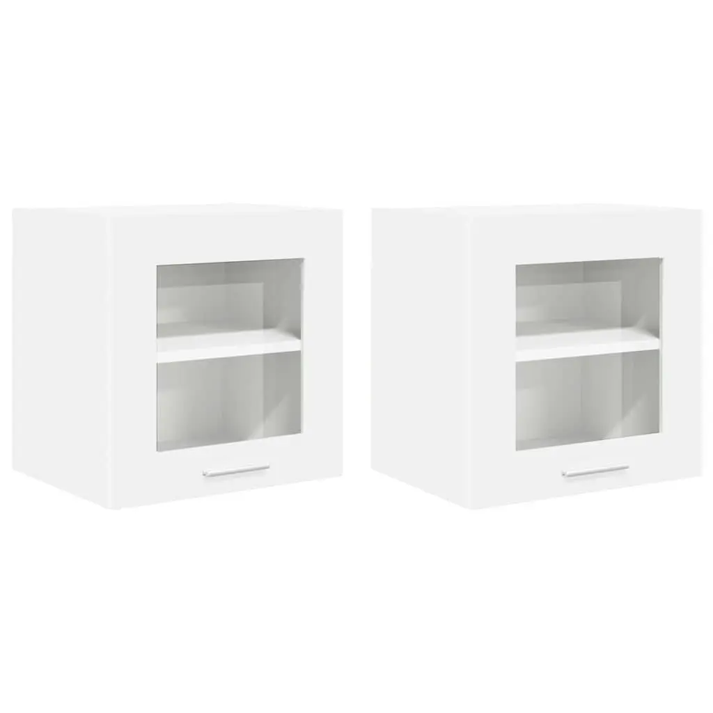 Hanging Kitchen Cabinet 2 pcs White Storage Engineered Wood 40x31x40cm
