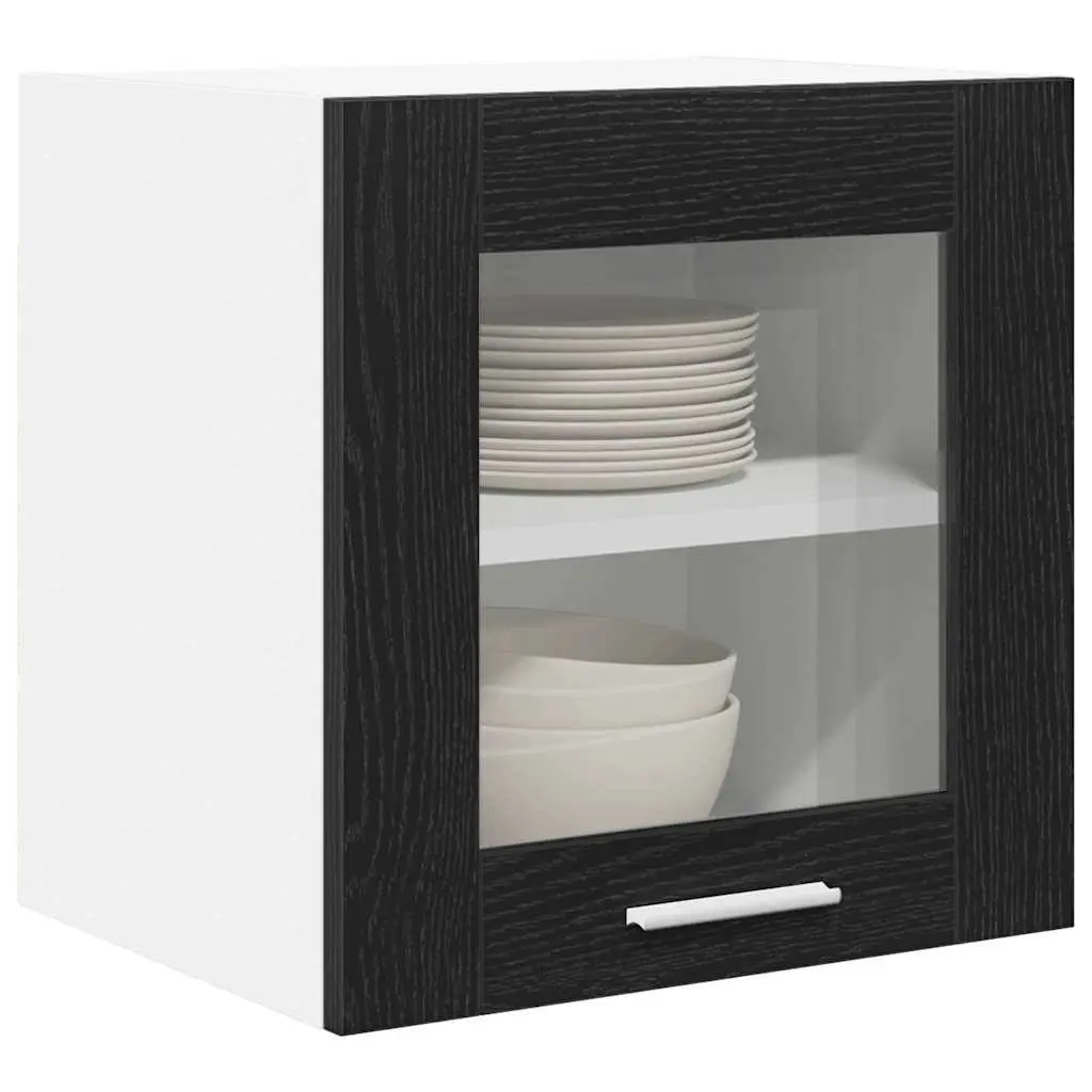 Black Oak Hanging Kitchen Cabinet