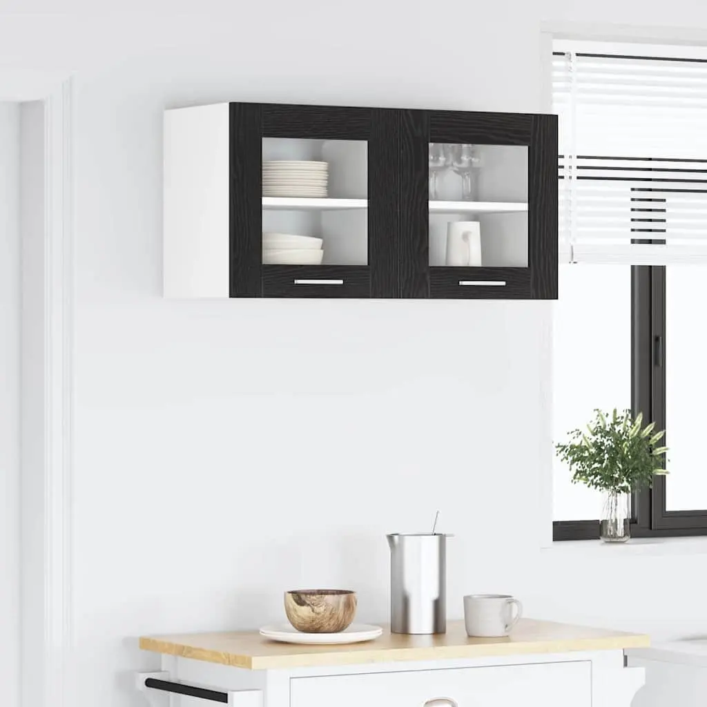 Black Oak Hanging Kitchen Cabinet
