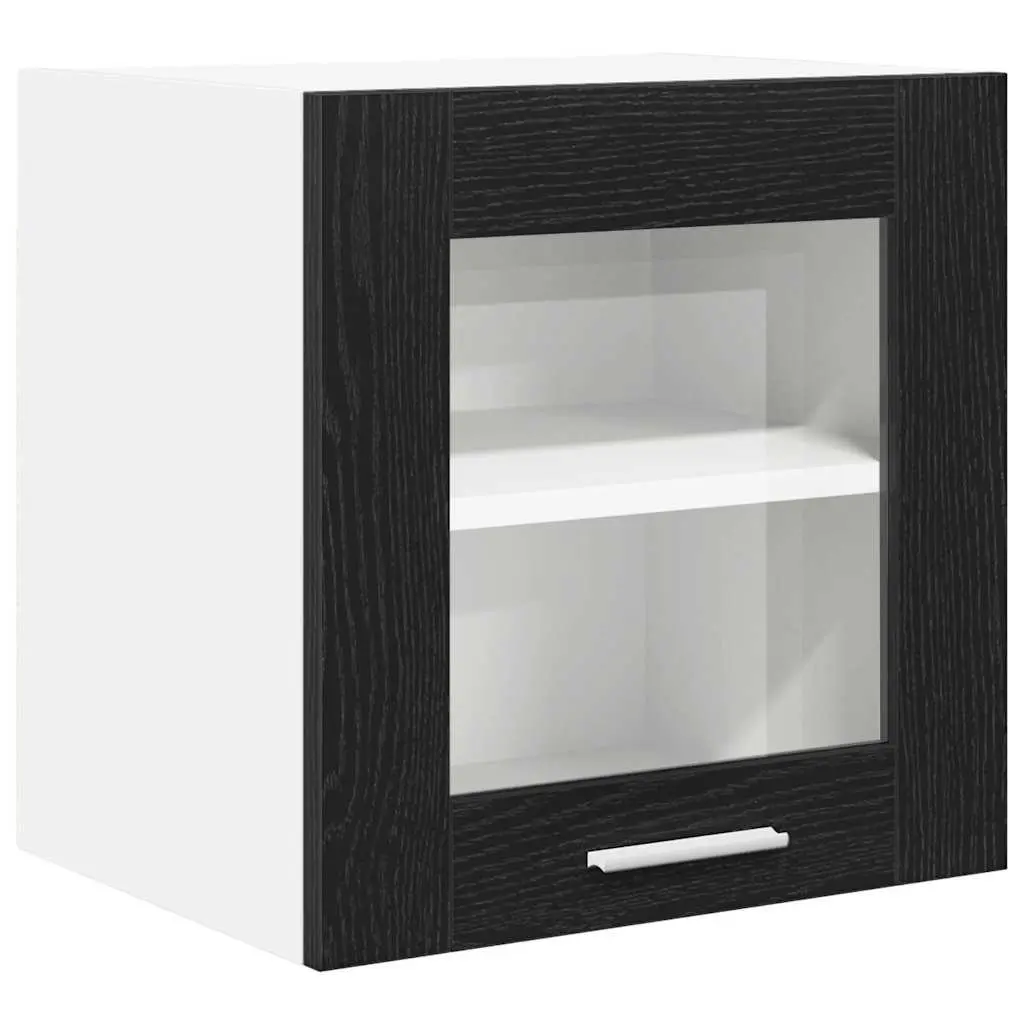 Storage Kitchen Cabinet 2 Piece Black Oak Engineered Wood 40x31x40cm