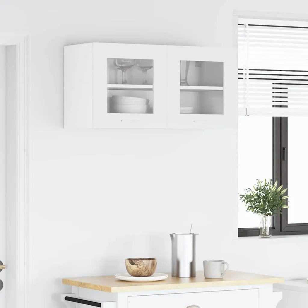 White Hanging Kitchen Cabinet 80 x 31 x 40 cm