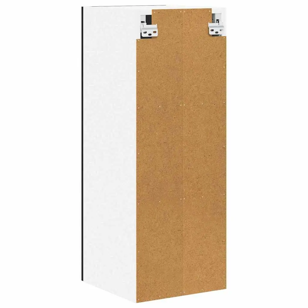 Hanging Kitchen Cabinet with Door Black Oak White Modern Storage 30x31x80cm