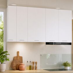 Hanging Kitchen Cabinet with Door - White, 50 x 31 x 80 cm