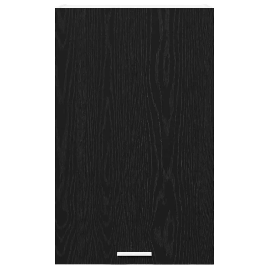 Hanging Cabinet for Kitchen Storage Black Oak White Modern 50x31x80cm