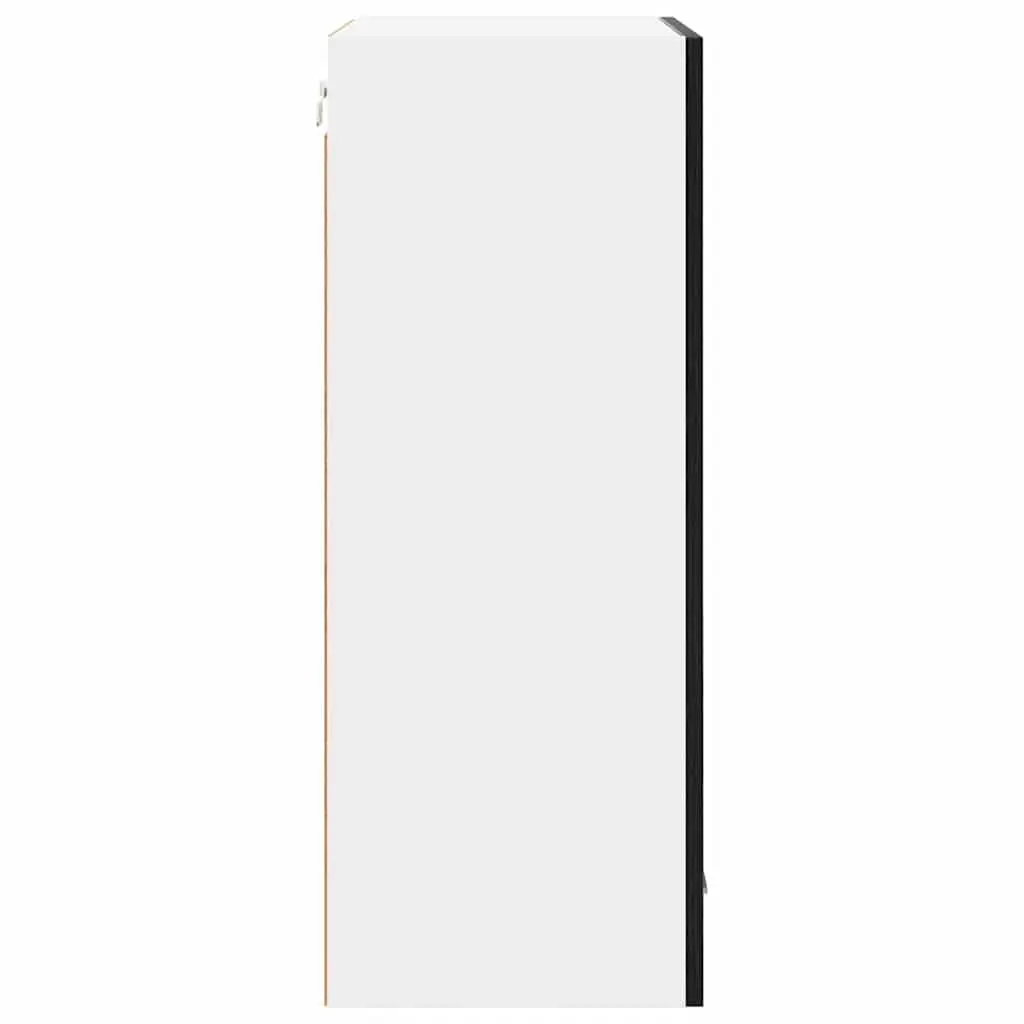 Hanging Cabinet for Kitchen Storage Black Oak White Modern 50x31x80cm