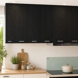 Engineered Wood Hanging Cabinet: 60 x 31 x 80 cm, Black Oak