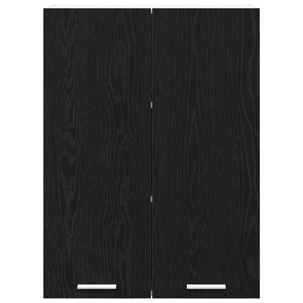 Hanging Kitchen Cabinet Black Oak Modern Storage Cupboard 60 x 31 x 80 cm