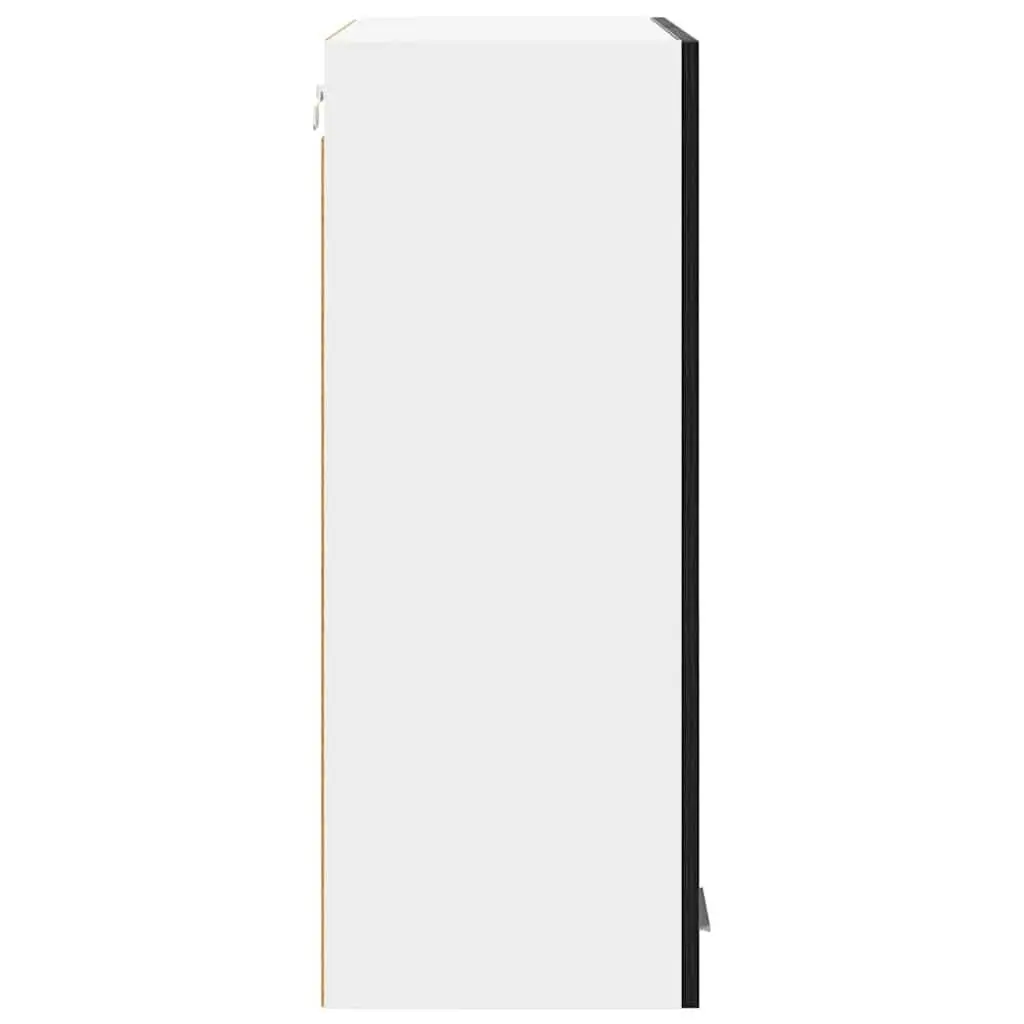 Hanging Kitchen Cabinet Black Oak Modern Storage Cupboard 60 x 31 x 80 cm