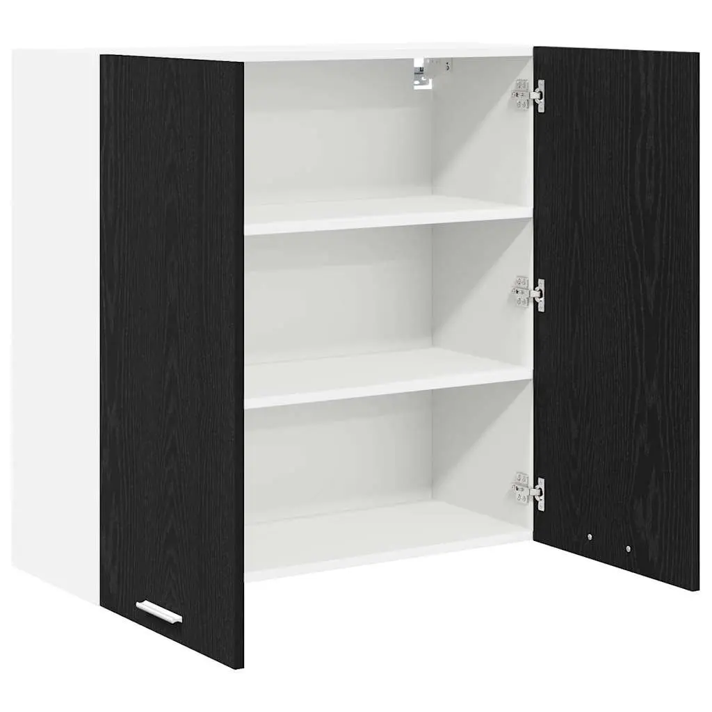 Hanging Kitchen Cabinet Modern Black Oak 80x31x80cm