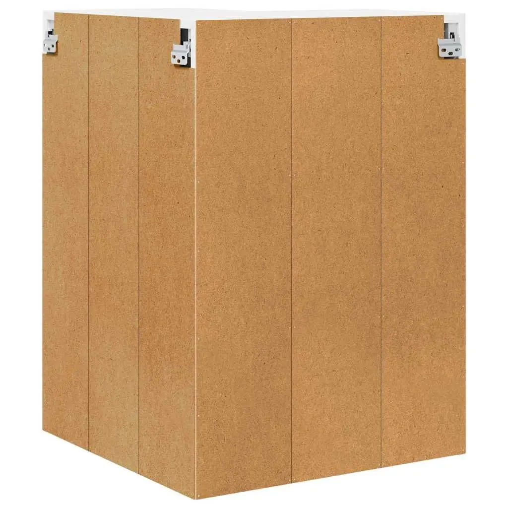 Hanging Kitchen Cabinet Wall Mount Black Oak White Modern Storage 57x57x80cm