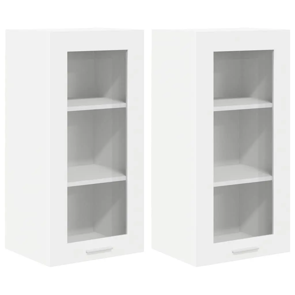 Hanging Kitchen Cabinets 2 pcs White