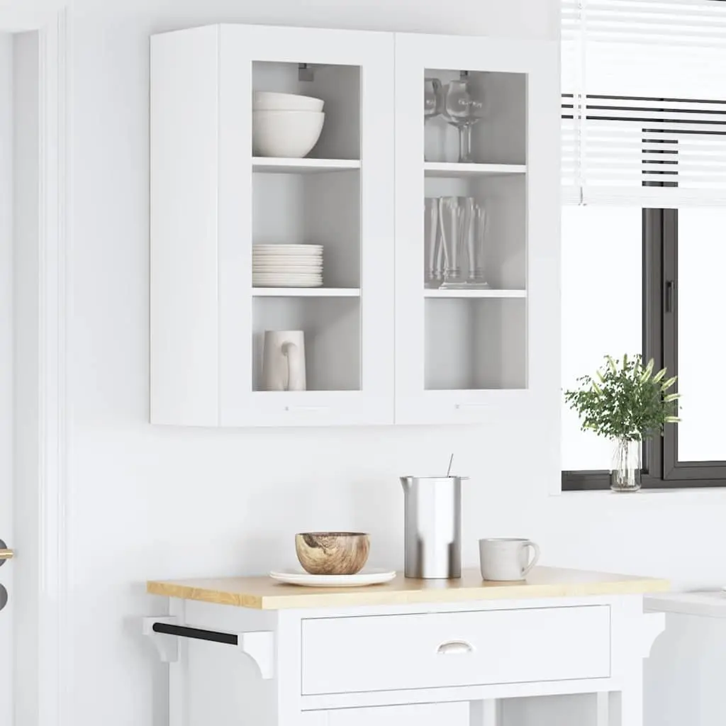 Hanging Kitchen Cabinets 2 pcs White