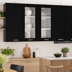 Specifications of Black Oak Kitchen Cabinet 40x31x80cm