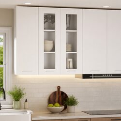 60 x 31 x 80 cm White Hanging Kitchen Cabinet