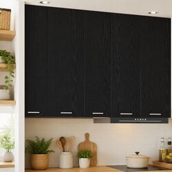 Specifications of Hanging Kitchen Cabinet: Black Oak, 30 x 31 x 100 cm