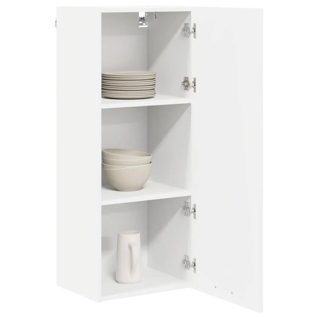 Hanging Kitchen Cabinet White Storage Engineered Wood 40 x 31 x 100 cm