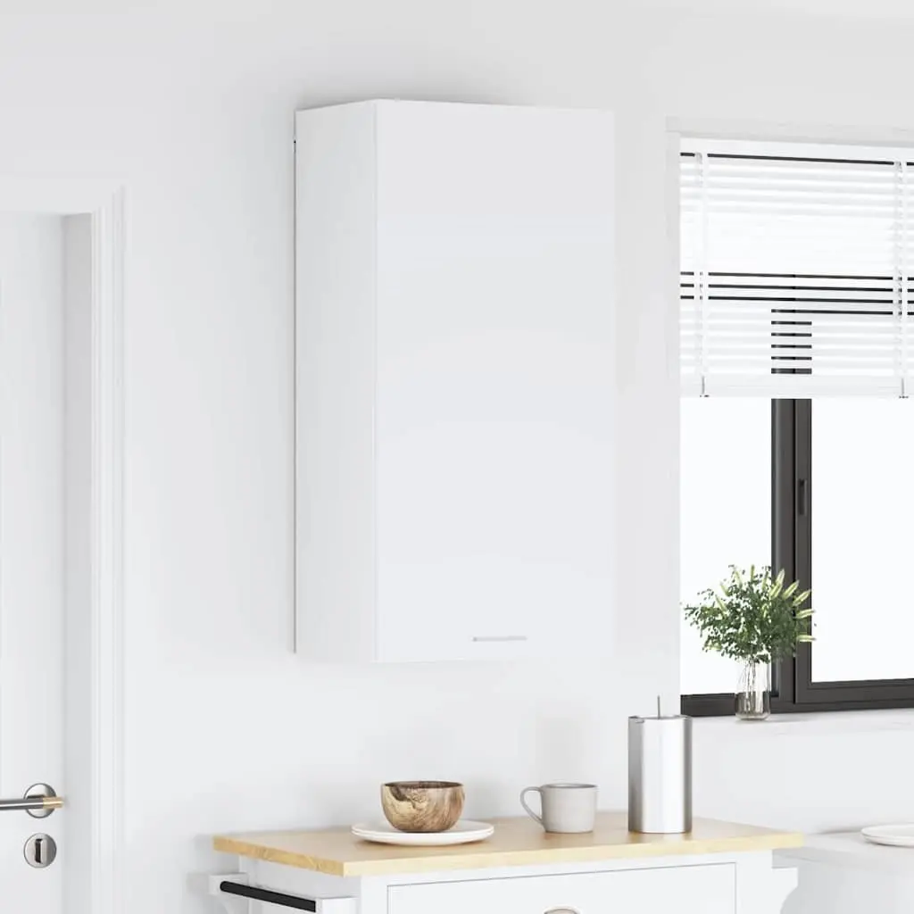 Hanging Kitchen Cabinet White Modern Storage Engineered Wood 50x31x100cm