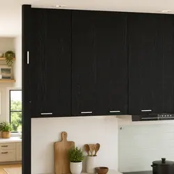 Engineered Black Oak Hanging Kitchen Cabinet Specifications